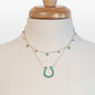 Keepsake - Turquoise Equestrian Horseshoe Necklace in Silver Urban-Equestrian