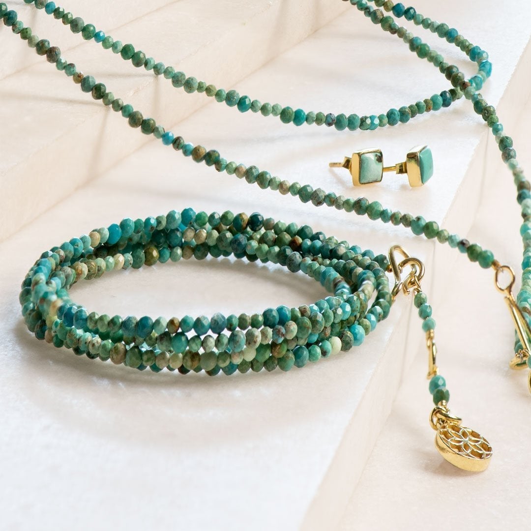 Keepsake - Turquoise Heart Necklace in Gold Urban-Equestrian
