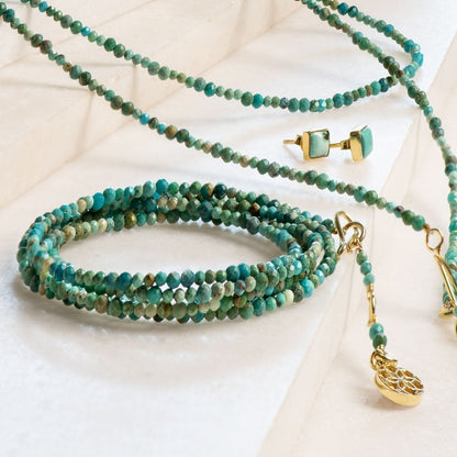 Keepsake - Turquoise Heart Necklace in Gold Urban-Equestrian