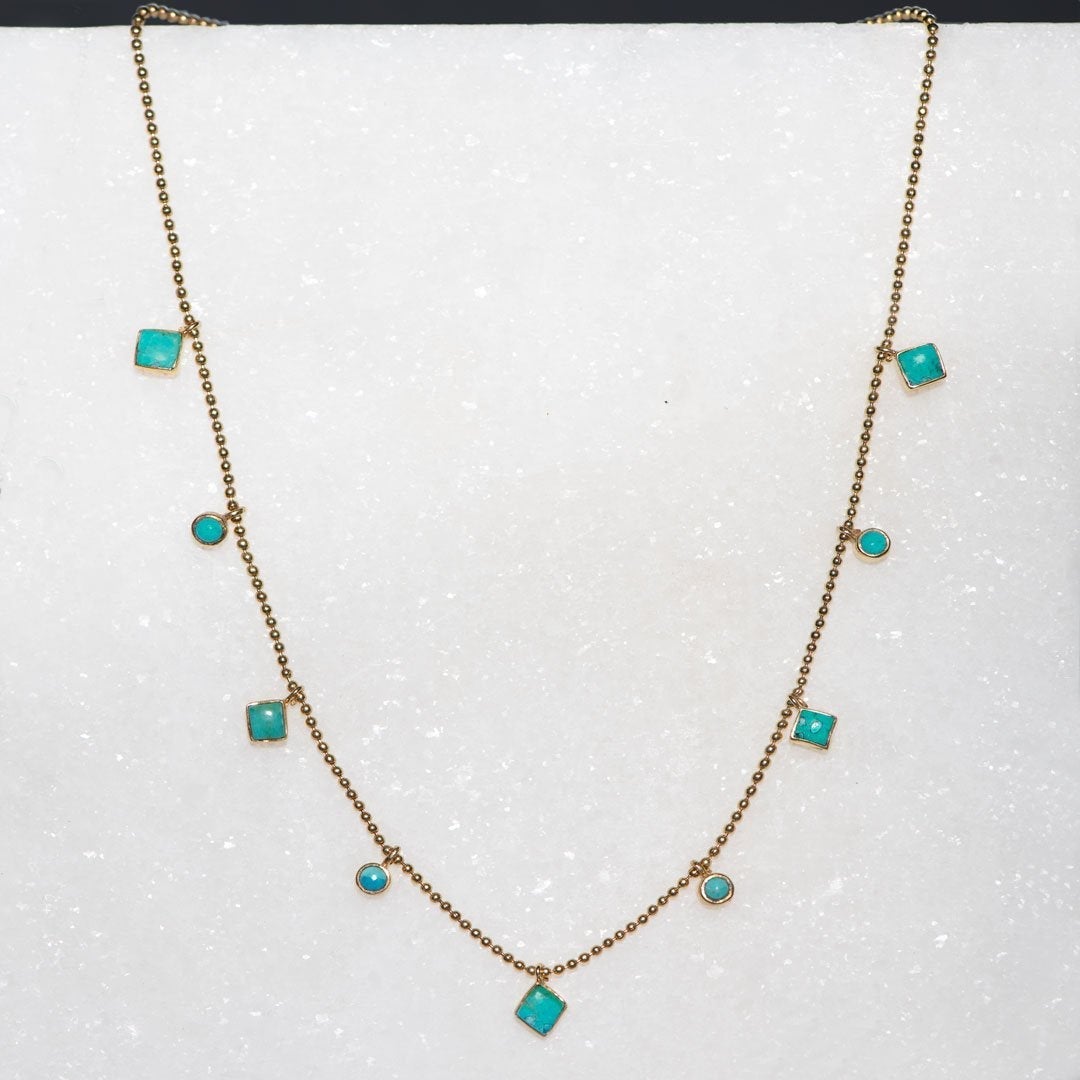 Keepsake - Turquoise Heart Necklace in Gold Urban-Equestrian