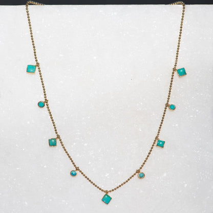 Keepsake - Turquoise Heart Necklace in Gold Urban-Equestrian
