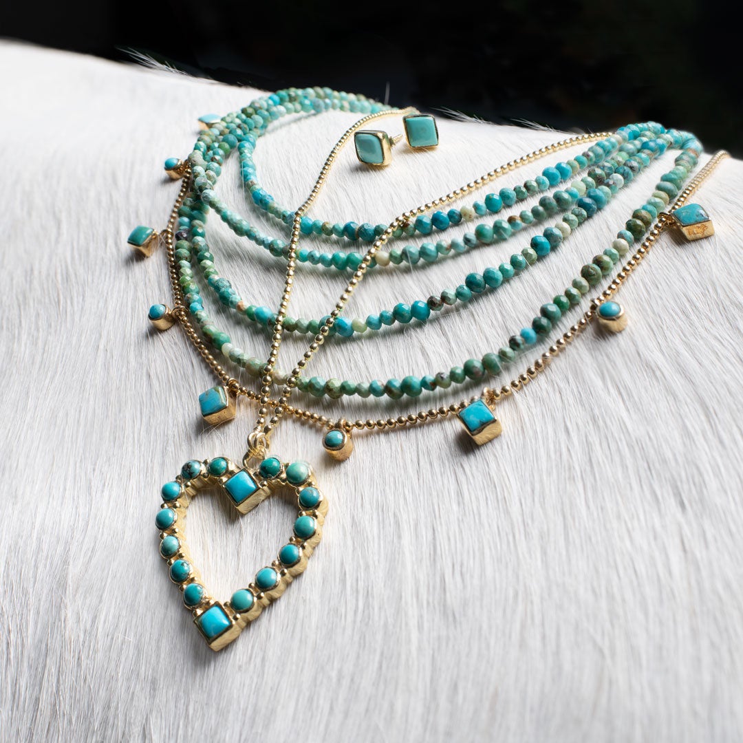 Keepsake - Turquoise Heart Necklace in Silver Urban-Equestrian