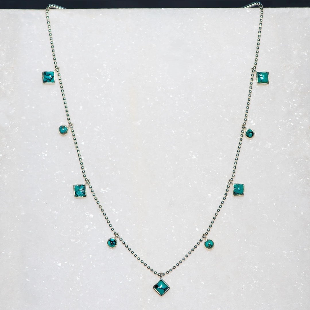 Keepsake - Turquoise Heart Necklace in Silver Urban-Equestrian