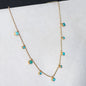 Keepsake - Turquoise Equestrian Riding Stirrup Necklace in Gold Urban-Equestrian
