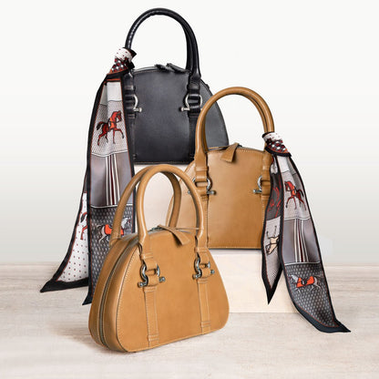Kella - Horse Bit Vanity Luxury Leather handbag in Black Urban-Equestrian