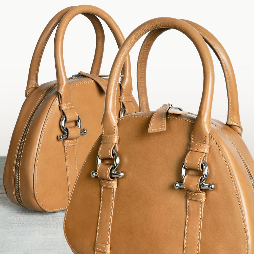 Kella - Horse Bit Vanity Luxury Leather handbag in Caramel Urban-Equestrian