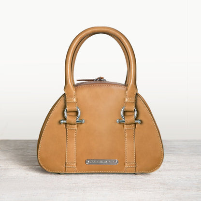 Kella - Horse Bit Vanity Luxury Leather handbag in Caramel Urban-Equestrian