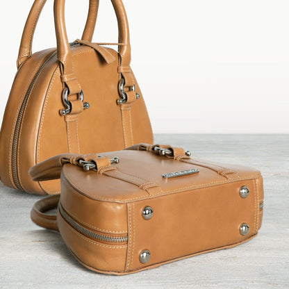 Kella - Horse Bit Vanity Luxury Leather handbag in Caramel Urban-Equestrian