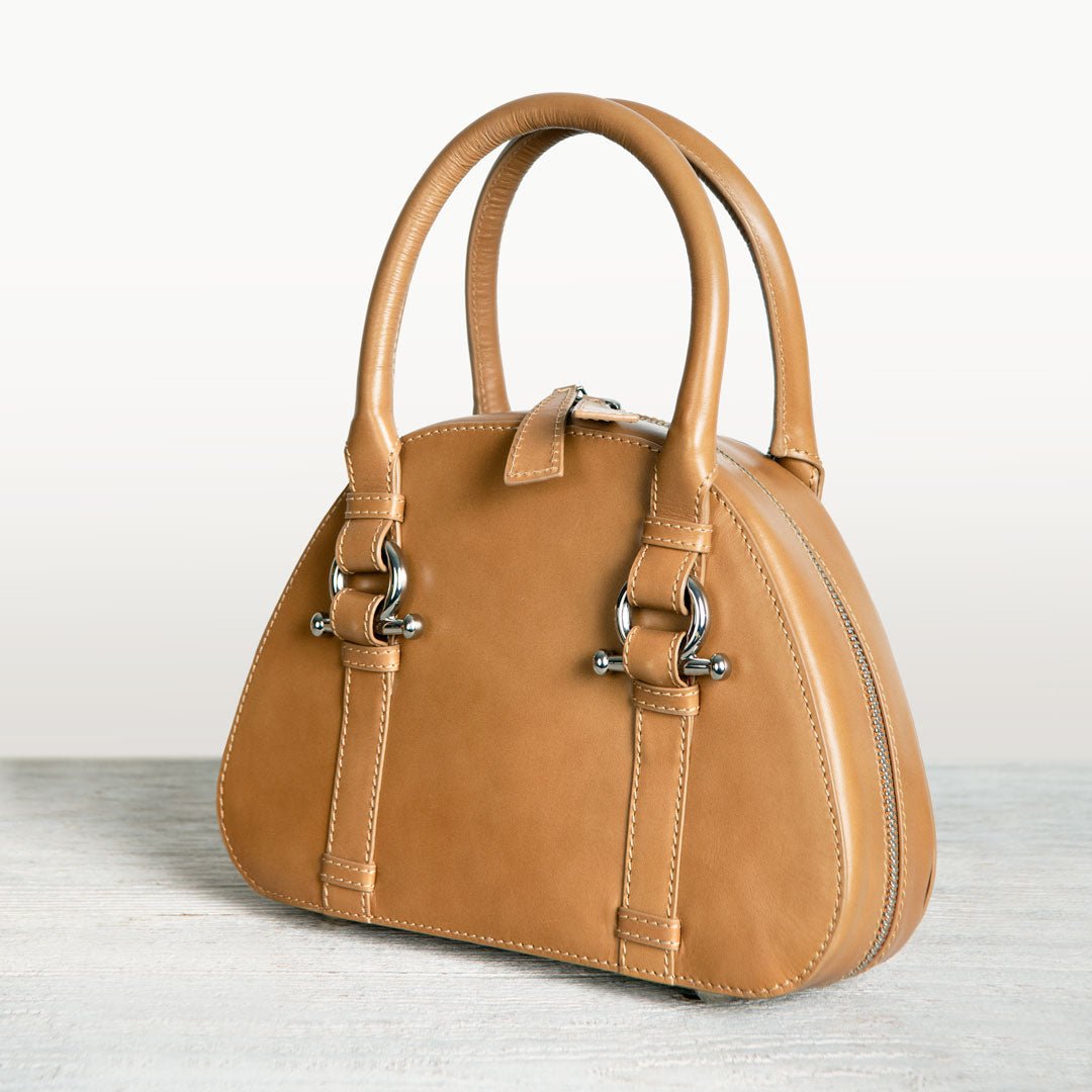 Kella - Horse Bit Vanity Luxury Leather handbag in Caramel Urban-Equestrian
