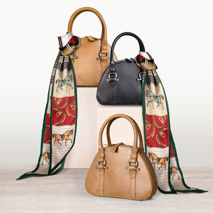 Kella - Horse Bit Vanity Luxury Leather handbag in Caramel Urban-Equestrian