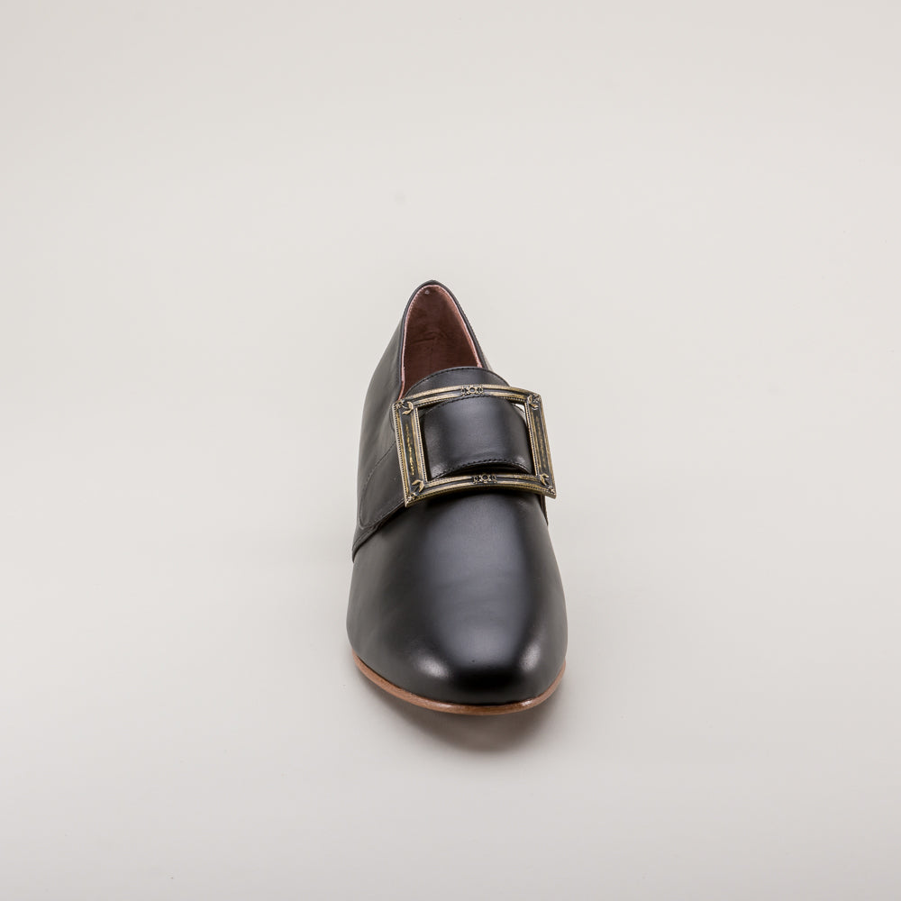 Kensington 18th Century Leather Shoes (Black) American Duchess