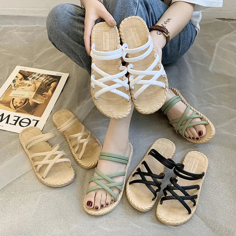 New Style Women's Summer Flat Sandals with Thick Sole