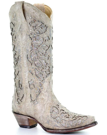 Rhinestone Hollow Out Flower Cowgirl Boots – Sexy High Heel Western Style Country in My Heart