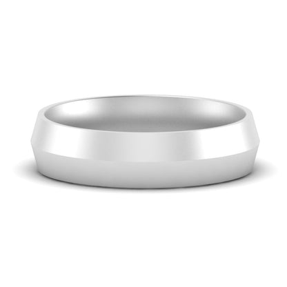 Comfort Fit Knife Edge Mens Band Fascinating Diamonds