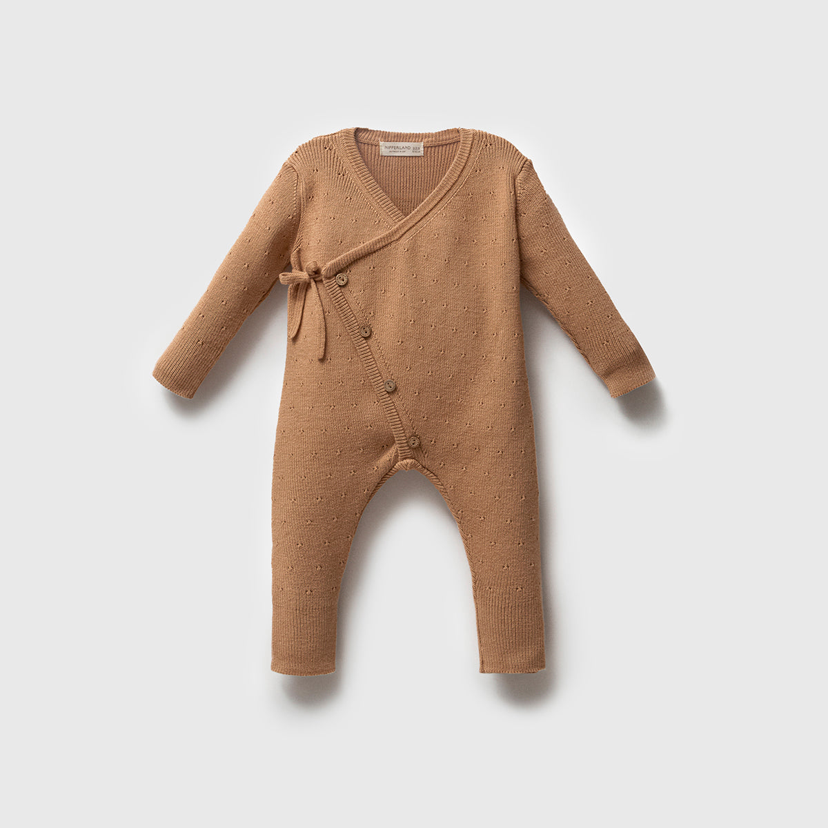 Knit Breathable Organic Kimono-Brown Honey and Hive