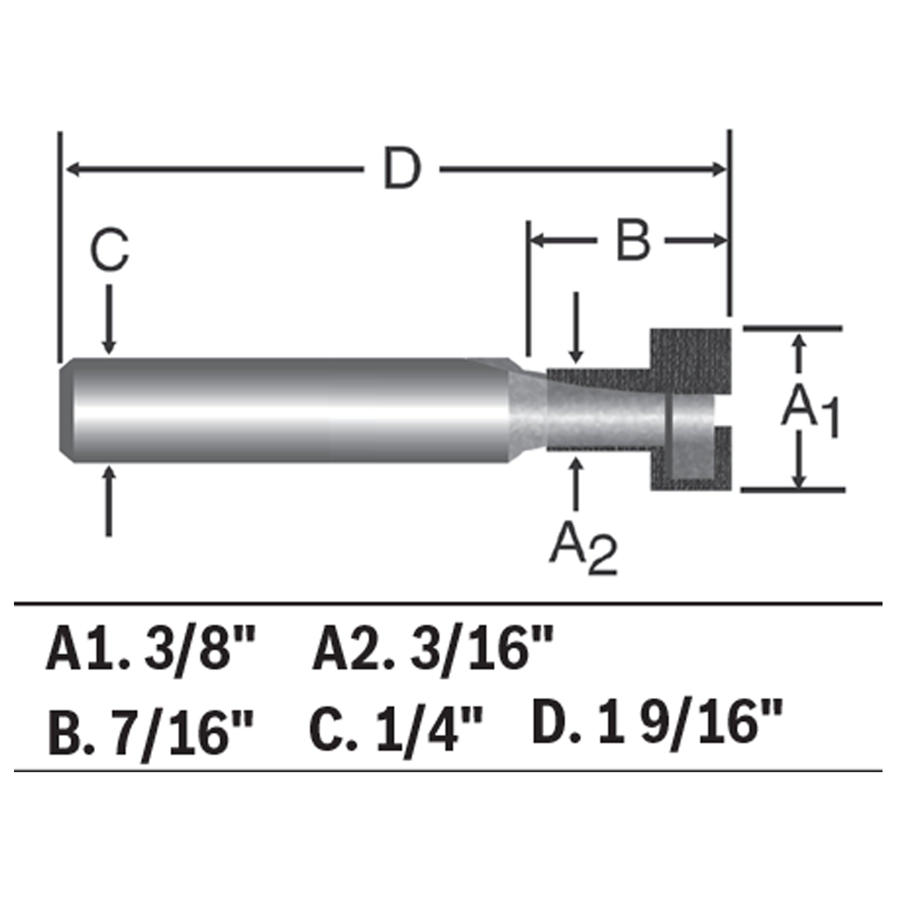 BOSCH 85608MC 3/8 In. Carbide-Tipped Keyhole Router Bit VM Hardware