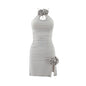 Hollow Sheath Dress with Halter Neck for Women