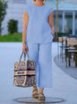 Plus Size Women's Summer Two-Piece Outfit Set