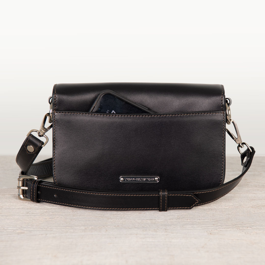 Lana - Horse Bit Crossbody Luxury Leather Bag in Black Urban-Equestrian