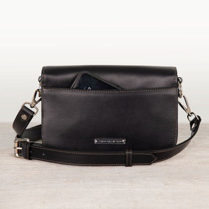 Lana - Horse Bit Crossbody Luxury Leather Bag in Black Urban-Equestrian