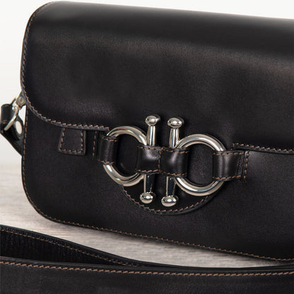 Lana - Horse Bit Crossbody Luxury Leather Bag in Black Urban-Equestrian
