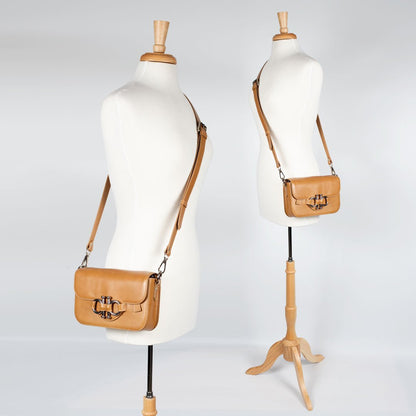 Lana - Horse Bit Crossbody Luxury Leather Bag in Caramel Urban-Equestrian