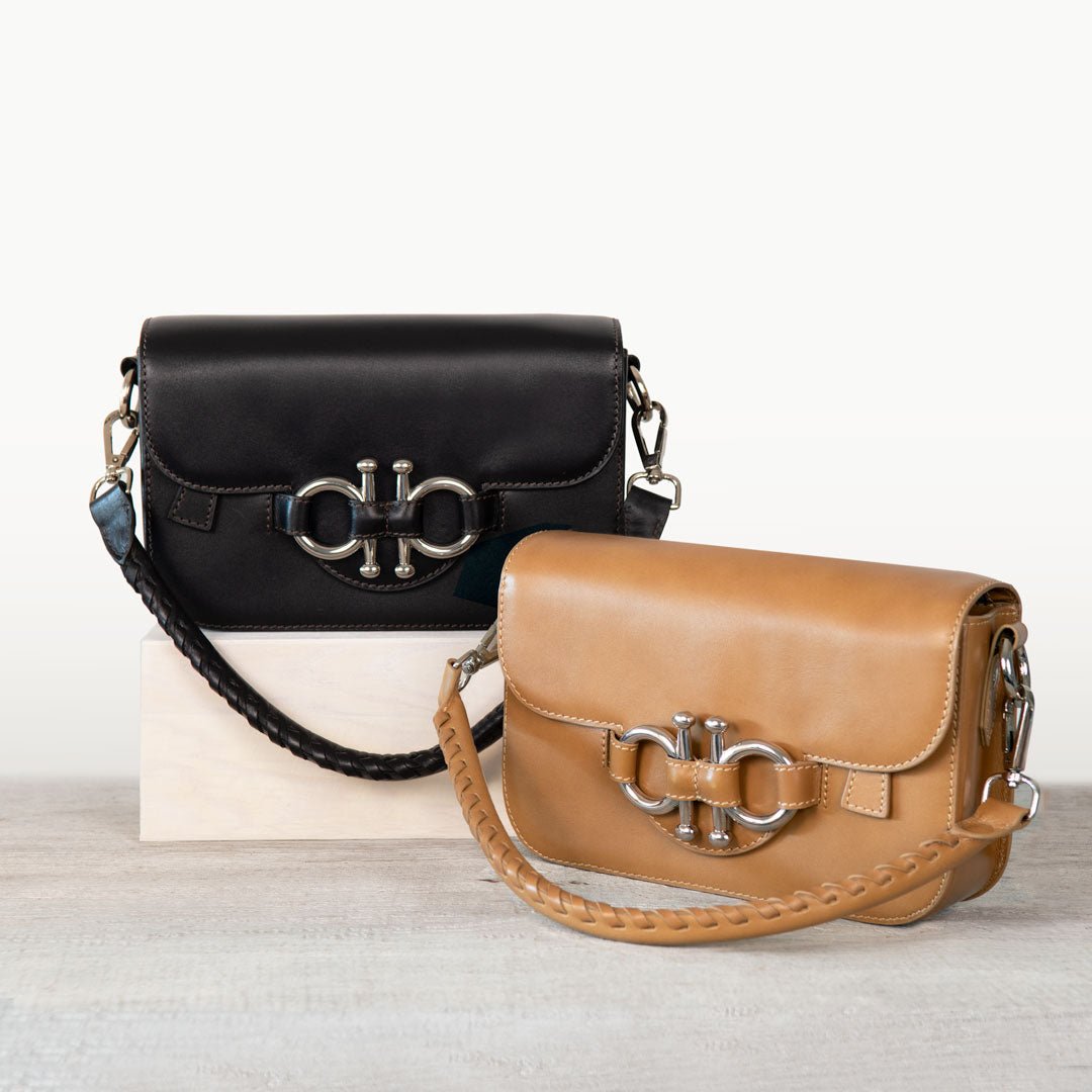 Lana - Horse Bit Crossbody Luxury Leather Bag in Caramel Urban-Equestrian