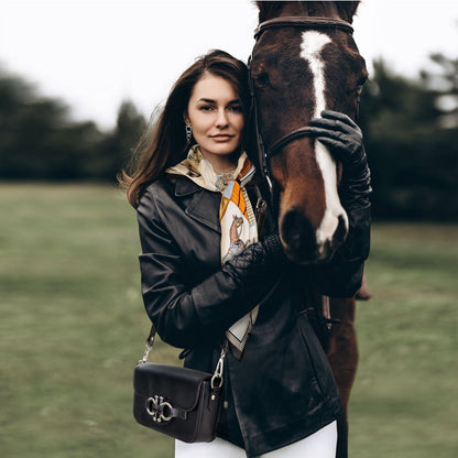 Lana - Horse Bit Crossbody Luxury Leather Bag in Cognac Urban-Equestrian