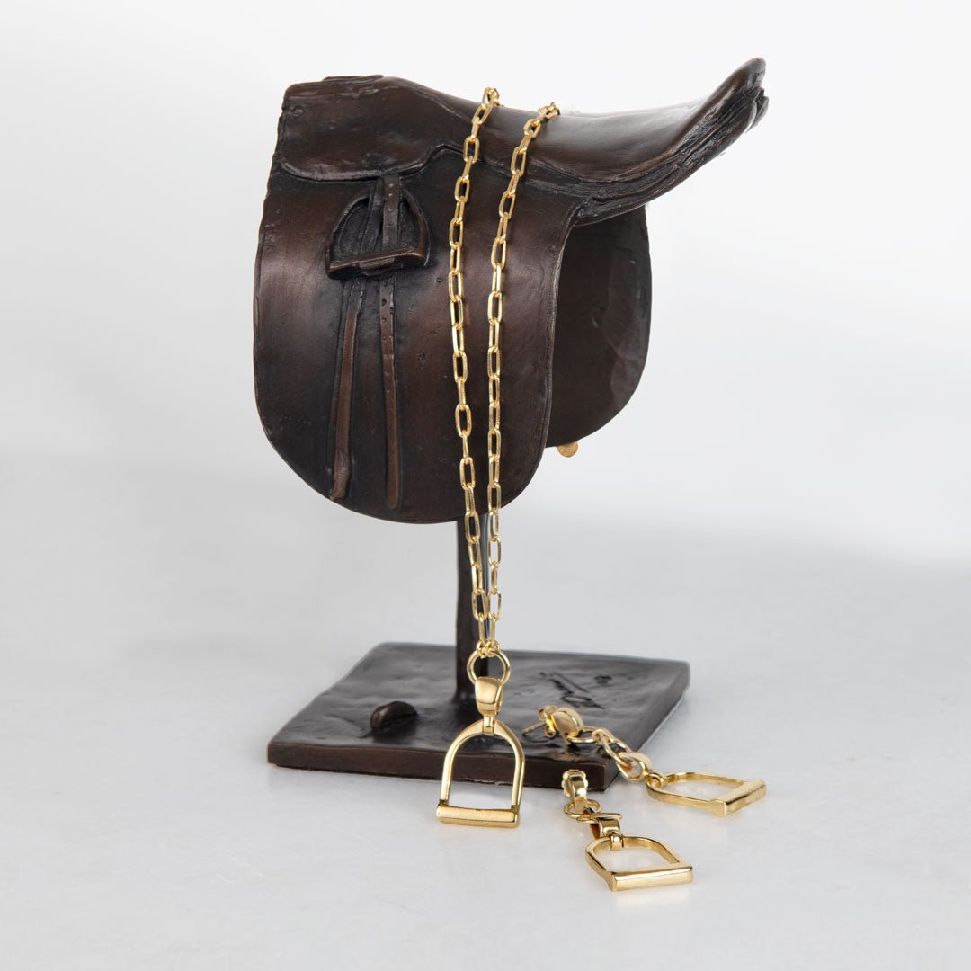 Langley - Equestrian Riding Stirrup Earring in Gold Urban-Equestrian