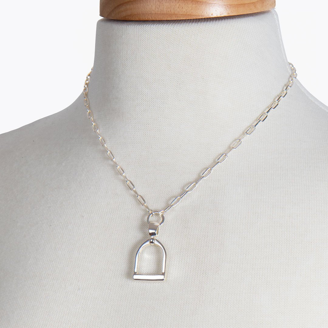 Langley - Equestrian Riding Stirrup Earring in Silver Urban-Equestrian