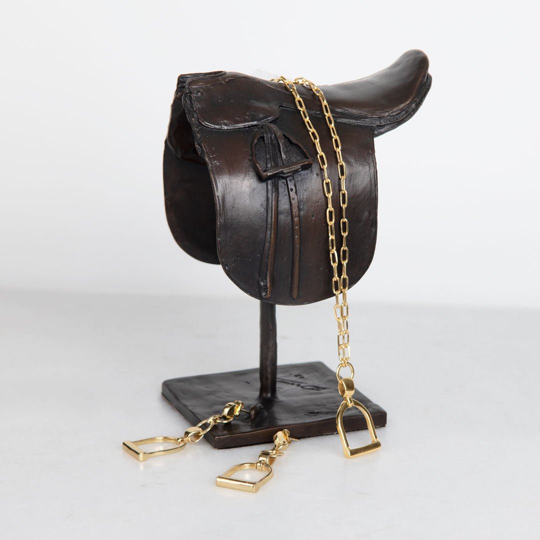 Langley - Equestrian Riding Stirrup Necklace in Gold Urban-Equestrian
