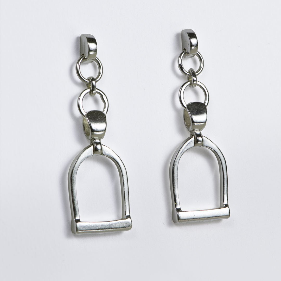 Langley - Equestrian Riding Stirrup Necklace in Silver Urban-Equestrian