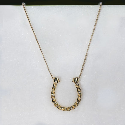 Lariat Horseshoe Necklace - Gold Urban-Equestrian