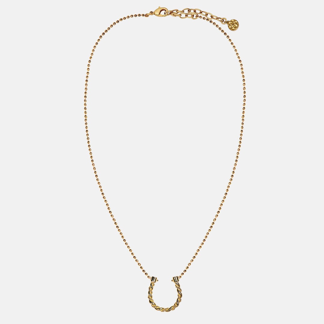 Lariat Horseshoe Necklace - Gold Urban-Equestrian