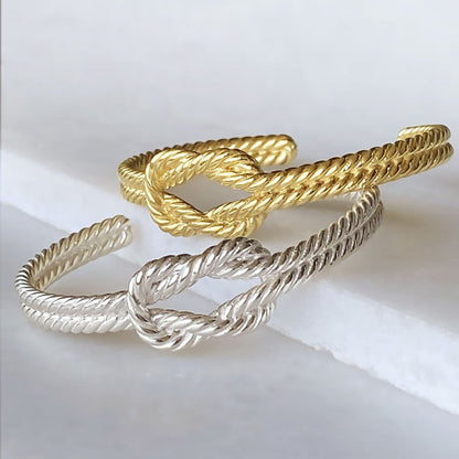 Lariat "Love Me Knot" - Twisted Rope Bracelet in Silver Urban-Equestrian