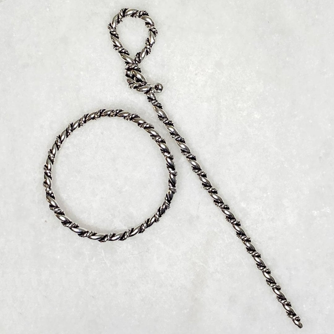 Lariat  - Triple Rope Twist Mane Tamer Hair Pin in Silver Urban-Equestrian