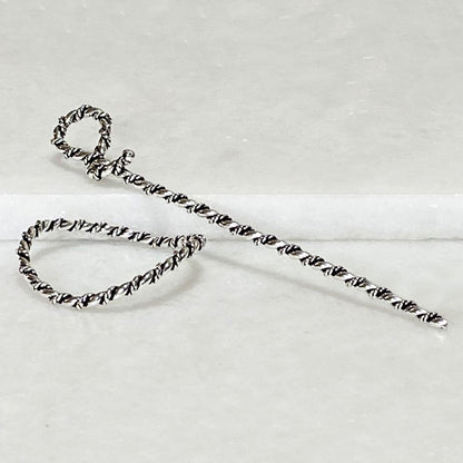 Lariat  - Triple Rope Twist Mane Tamer Hair Pin in Silver Urban-Equestrian