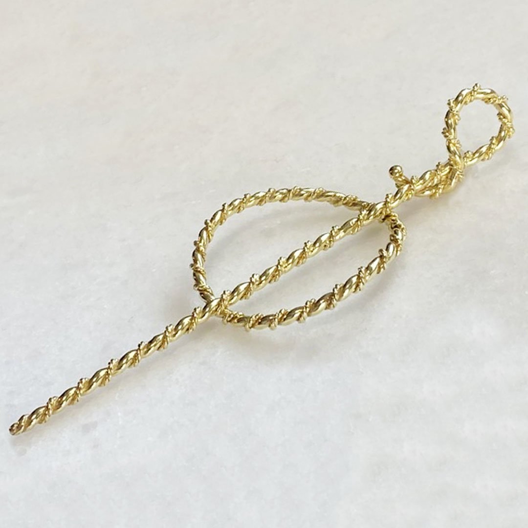 Lariat  - Triple Rope Twist Mane Tamer Hair Pin in Gold Urban-Equestrian