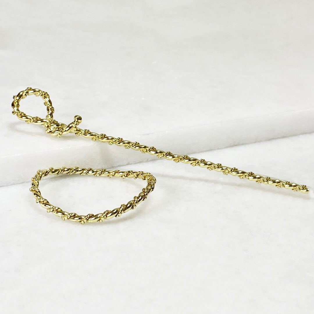 Lariat  - Triple Rope Twist Mane Tamer Hair Pin in Gold Urban-Equestrian
