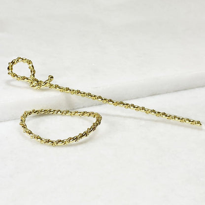 Lariat  - Triple Rope Twist Mane Tamer Hair Pin in Gold Urban-Equestrian