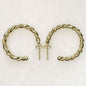 Lariat - Rope Twist Hoop Earring in Gold -Small Urban-Equestrian