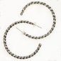 Lariat - Rope Twist Hoop Earring in Silver - Large Urban-Equestrian