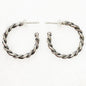 Lariat - Rope Twist Hoop Earring in Silver - Small Urban-Equestrian