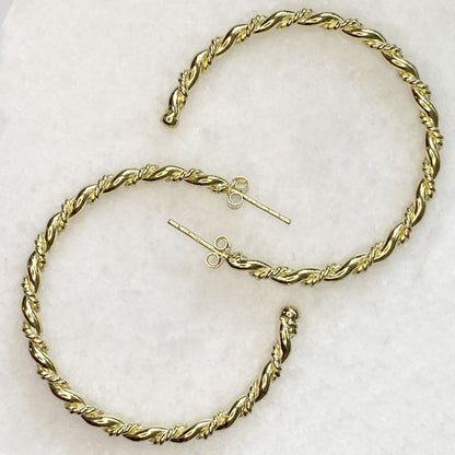 Lariat - Rope Twist Hoop Earring in Gold - Large Urban-Equestrian
