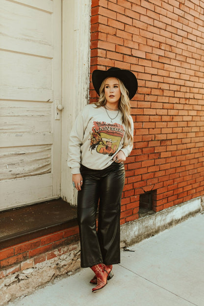 Las Vegas Howdy Partner Graphic Sweatshirt Wild Junkie