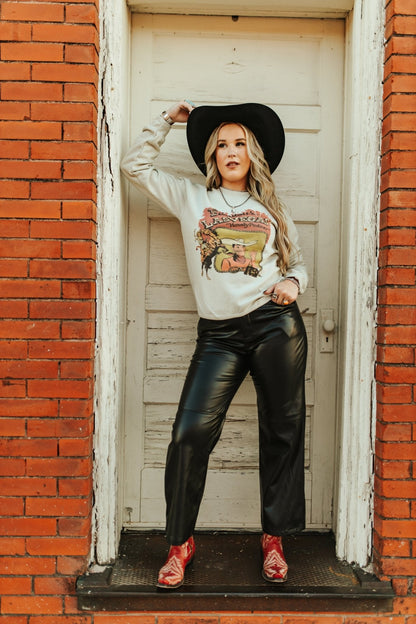 Las Vegas Howdy Partner Graphic Sweatshirt Wild Junkie