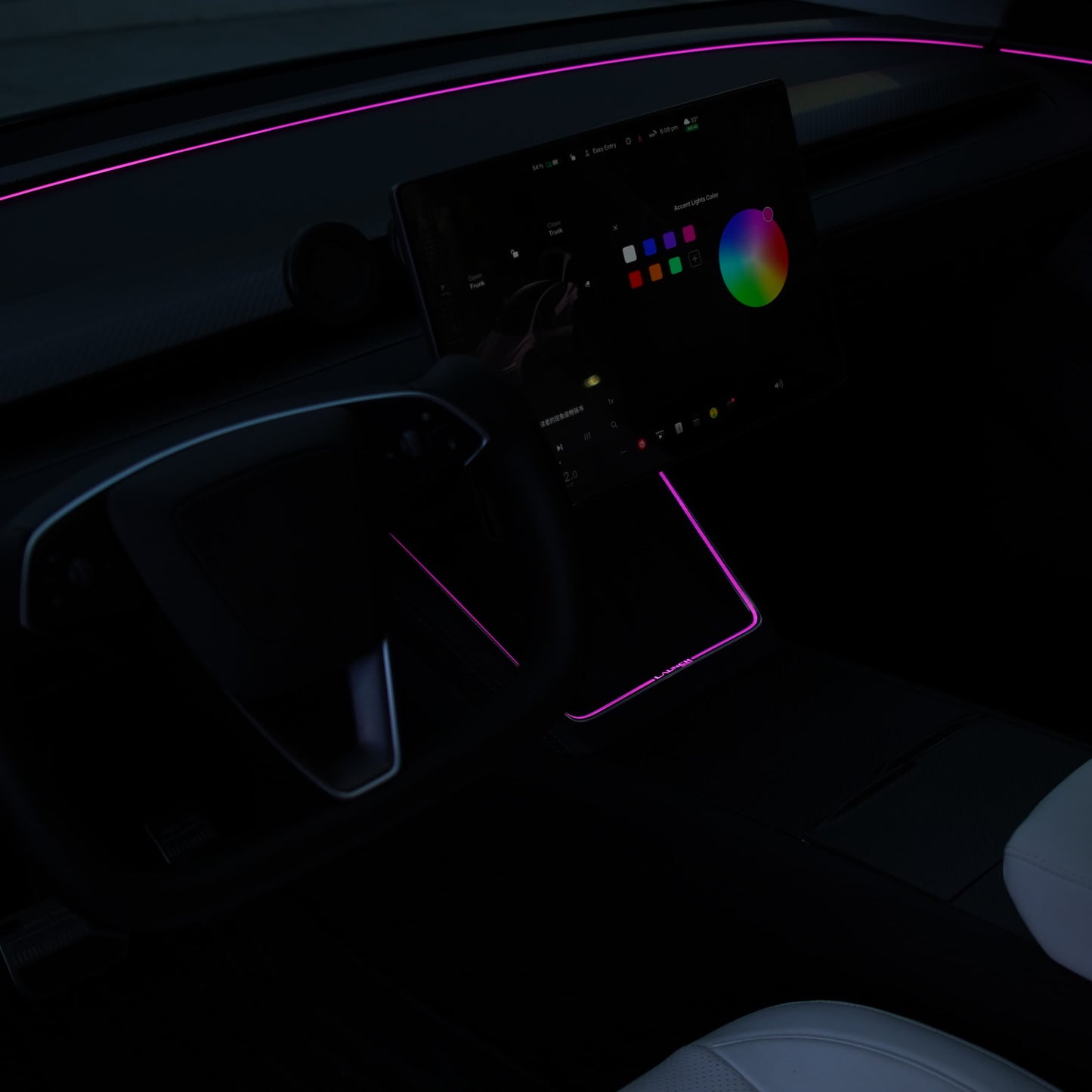 Laser-Carved Ambient Light for Model Y Juniper Wireless Charging Port | TESERY Tesery Official Store