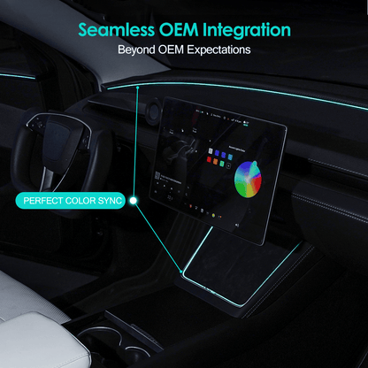 Laser-Carved Ambient Light for Model Y Juniper Wireless Charging Port | TESERY Tesery Official Store