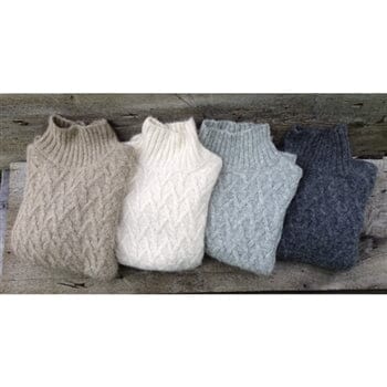 Lattice Cable Mock Sweater Purely Alpaca