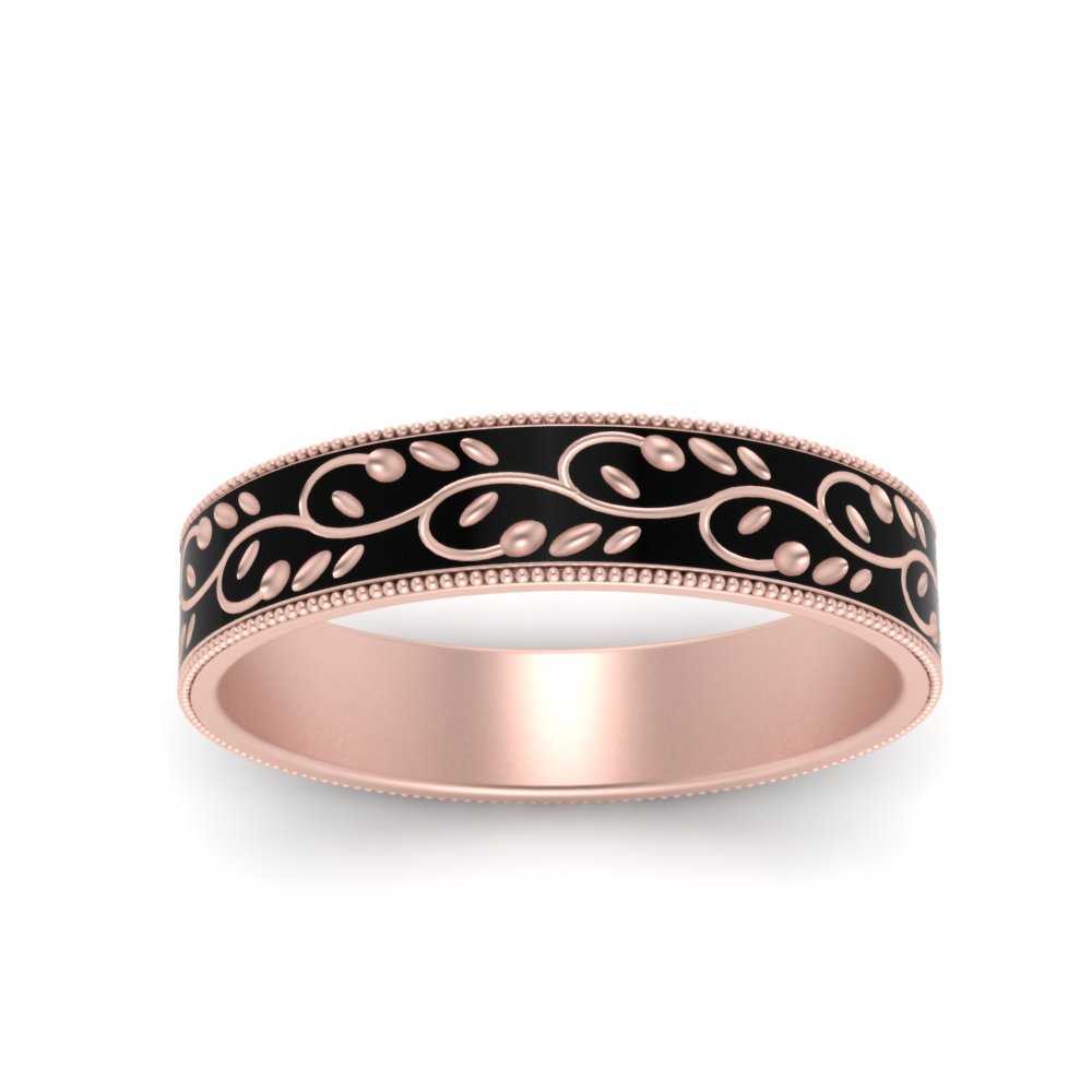 Leaf Enamel Promise Ring For Men Fascinating Diamonds